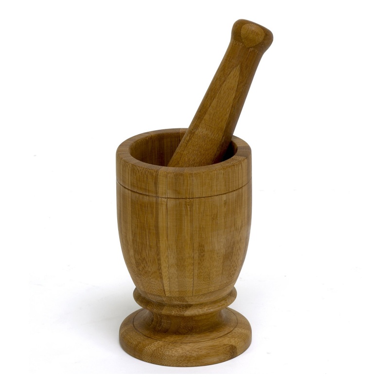 The unique style and natural charm of the bamboo mortar