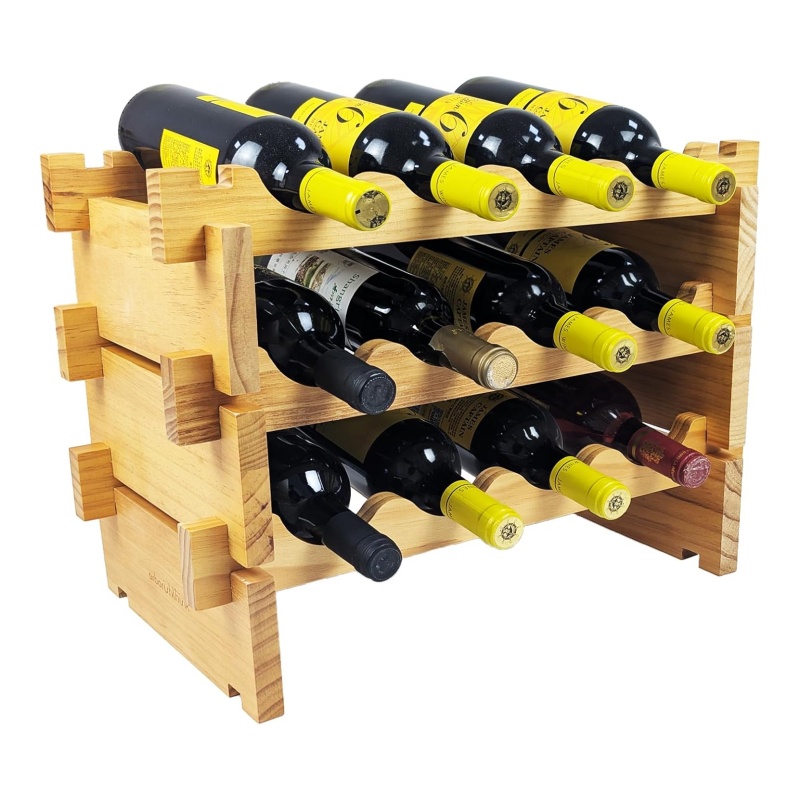 Selected bamboo wine bottle storage racks help you create the perfect wine cabinet