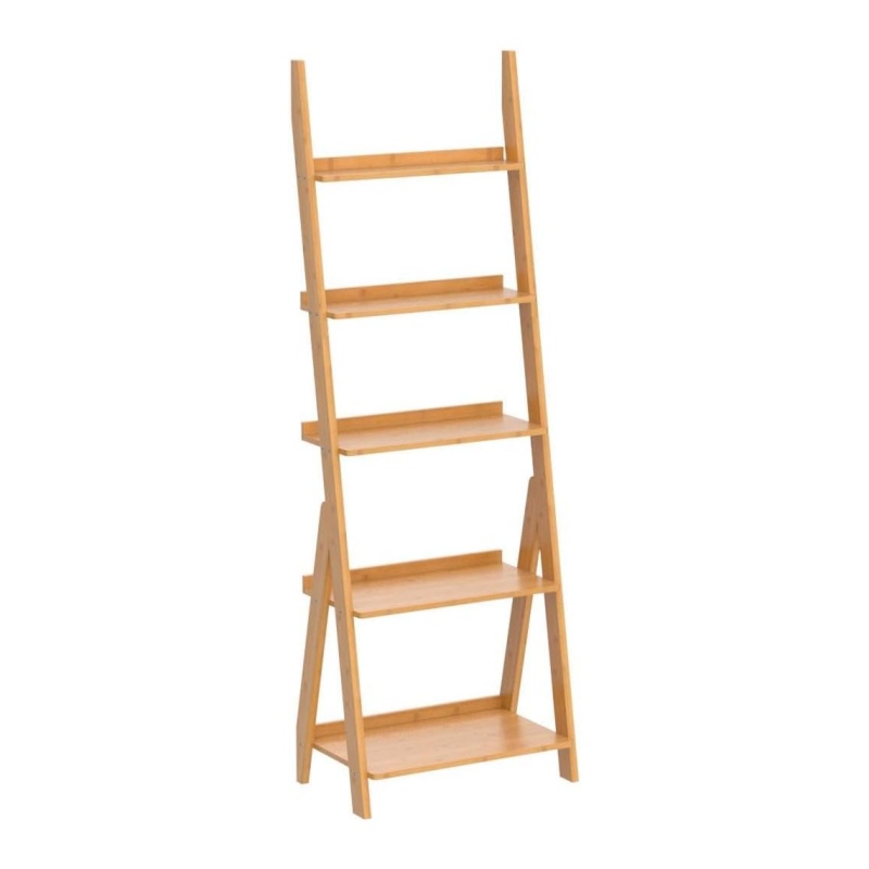 Bamboo storage racks help create a green and environmentally friendly home space