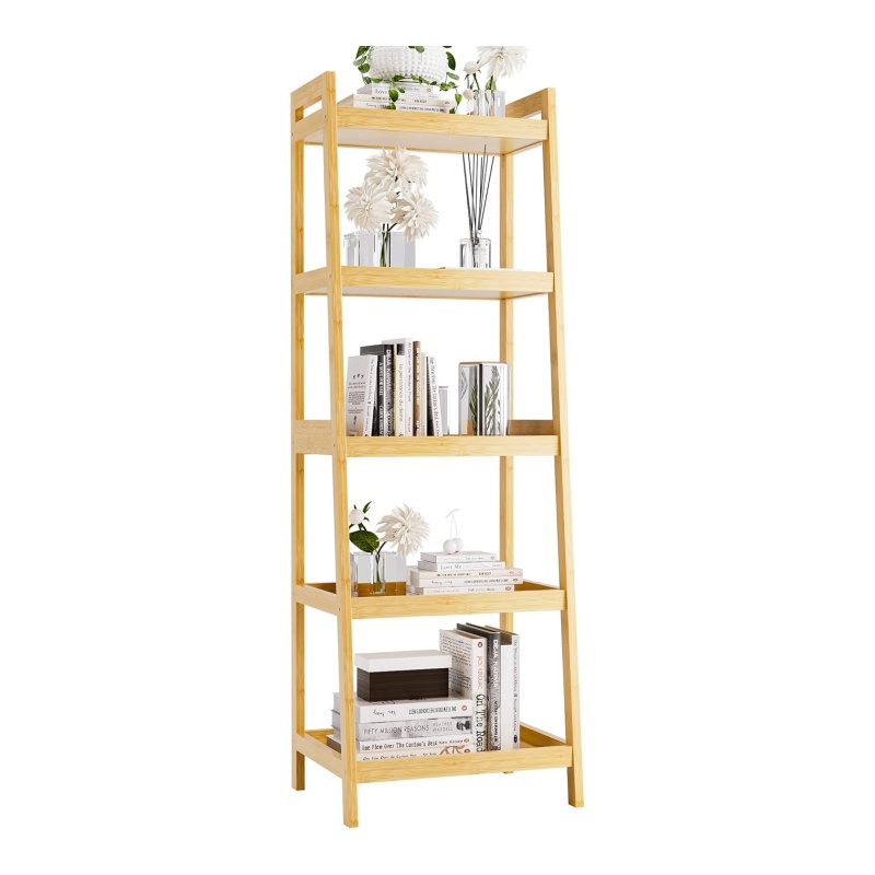 Bamboo bookshelves can easily enhance the style of your space and home