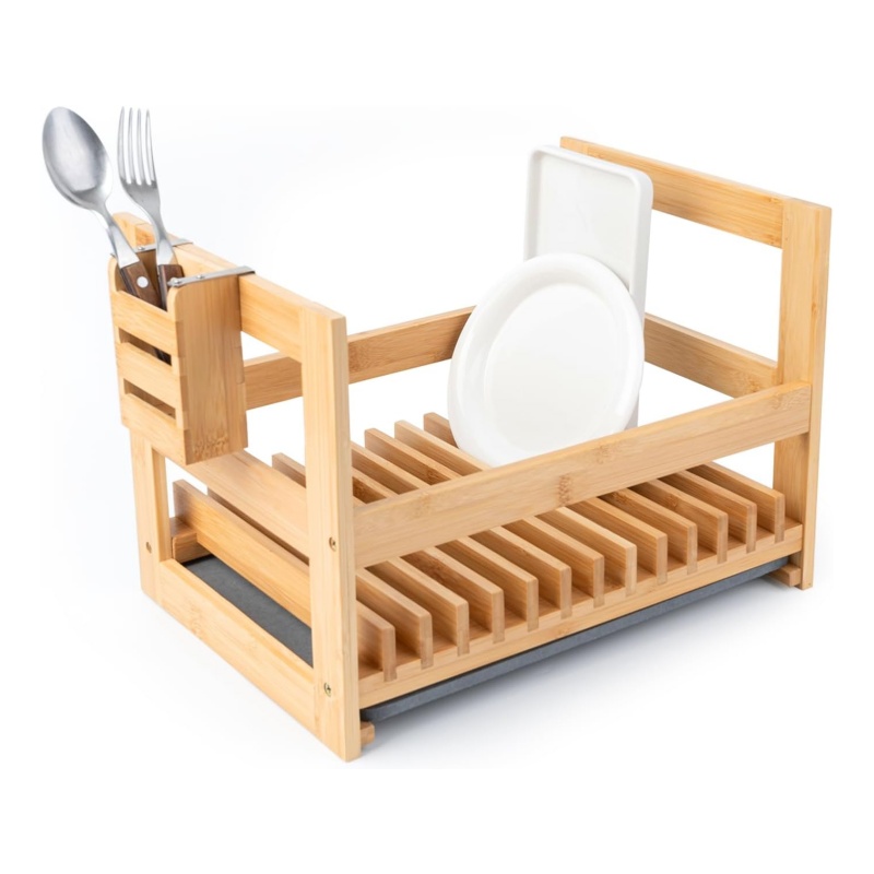 Bamboo dish racks bring you a neater kitchen space