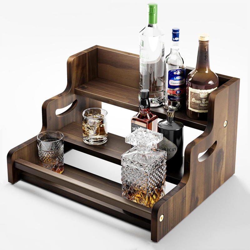 The practical and beautiful wooden wine rack makes the home more cozy