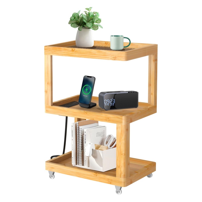 Bamboo sofa side table makes your home style more layered