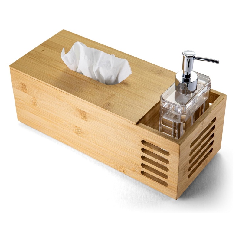 Bamboo tissue paper storage boxes add natural charm to life