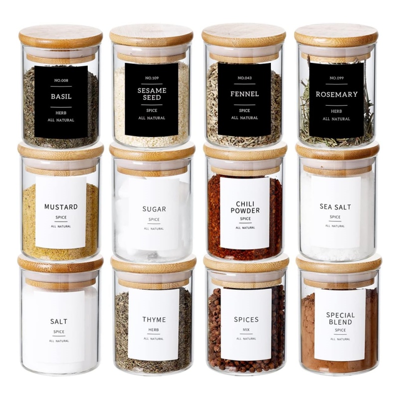 Bamboo spice jars solve the problem of seasoning storage in the kitchen