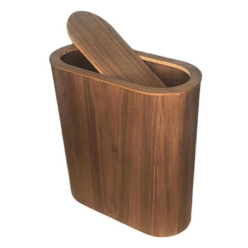 Let the wooden trash can become a natural little sight in your home