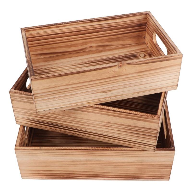 Wooden storage baskets meet the various storage needs of your family