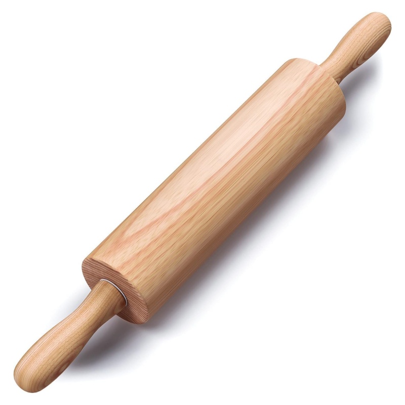 A wooden rolling pin is a must-have for baking enthusiasts