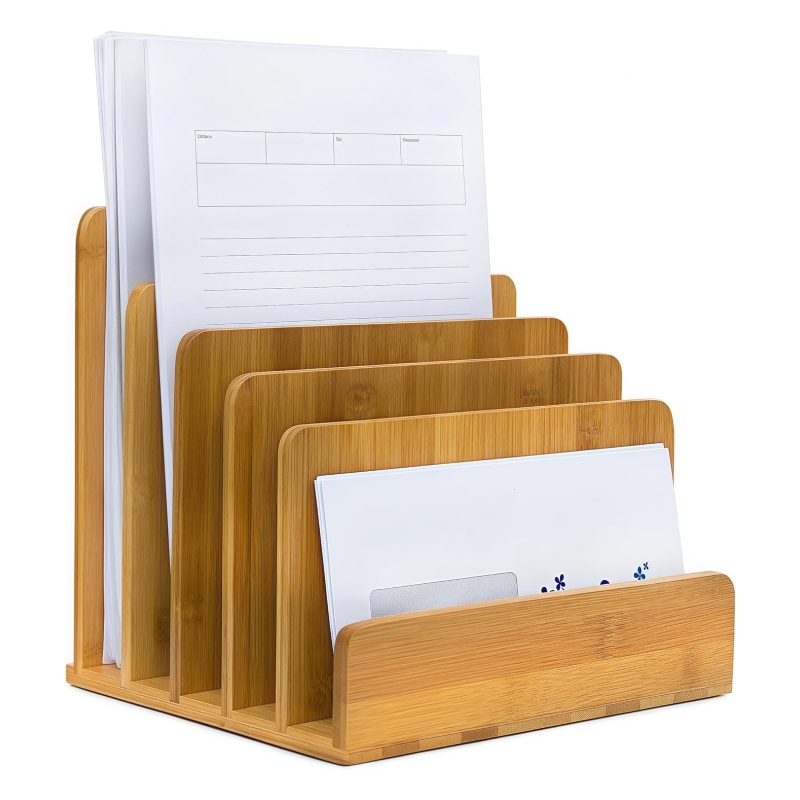 Bamboo file storage makes the office more organized
