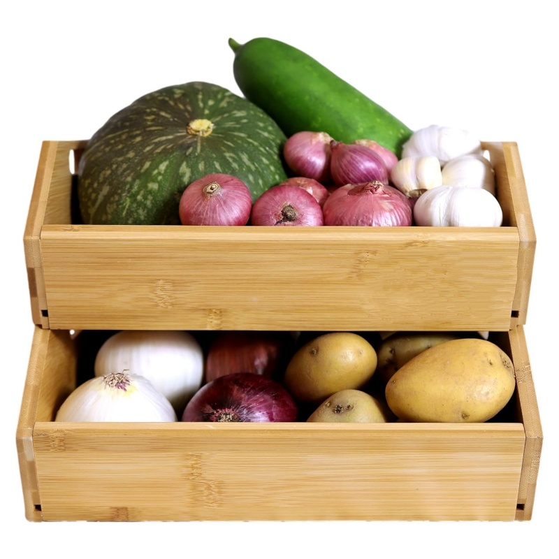 Bamboo fruit baskets bring a natural beauty