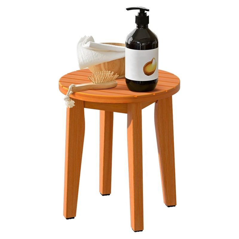 Choosing a bamboo and wood bathroom stool can make the bathroom more modern