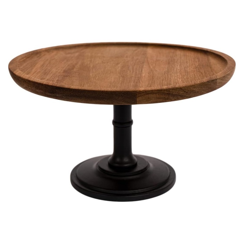 Wooden cake rack retains natural texture and shows original ecology