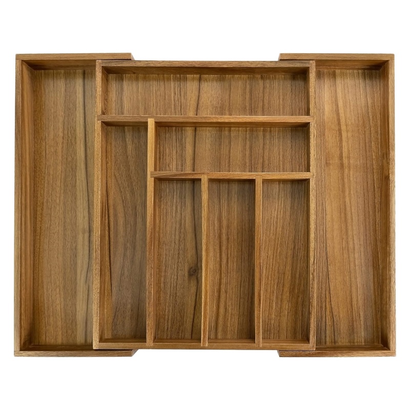 The wooden drawer storage box design enhances the storage efficiency of the space