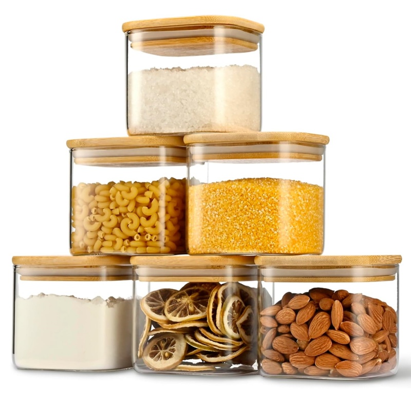 How can bamboo seasoning jars light up the corner of the kitchen