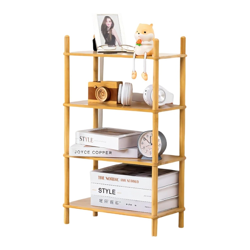 How does the eco-friendly design of bamboo storage racks change the home