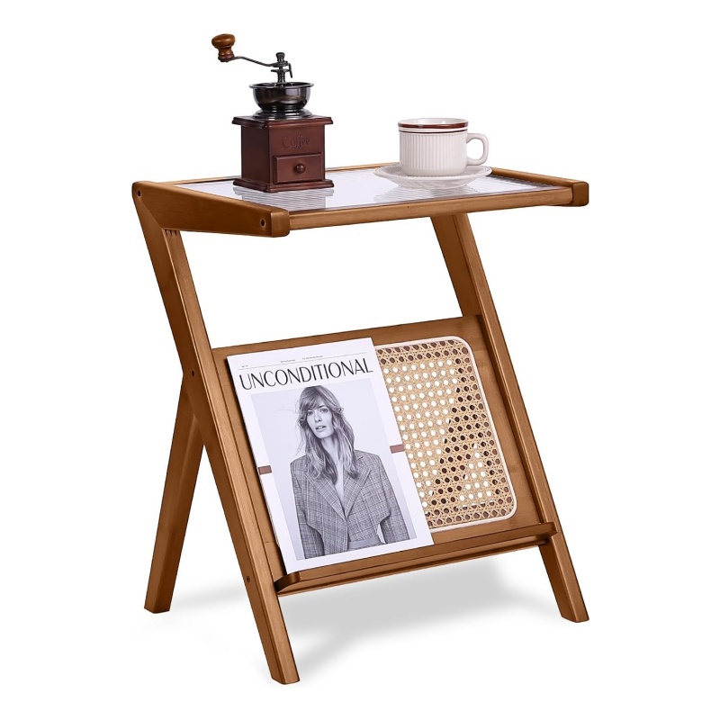 Simple bamboo sofa table does not take up space but also bright