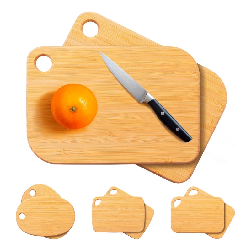 Portable bamboo chopping board for chopping and serving