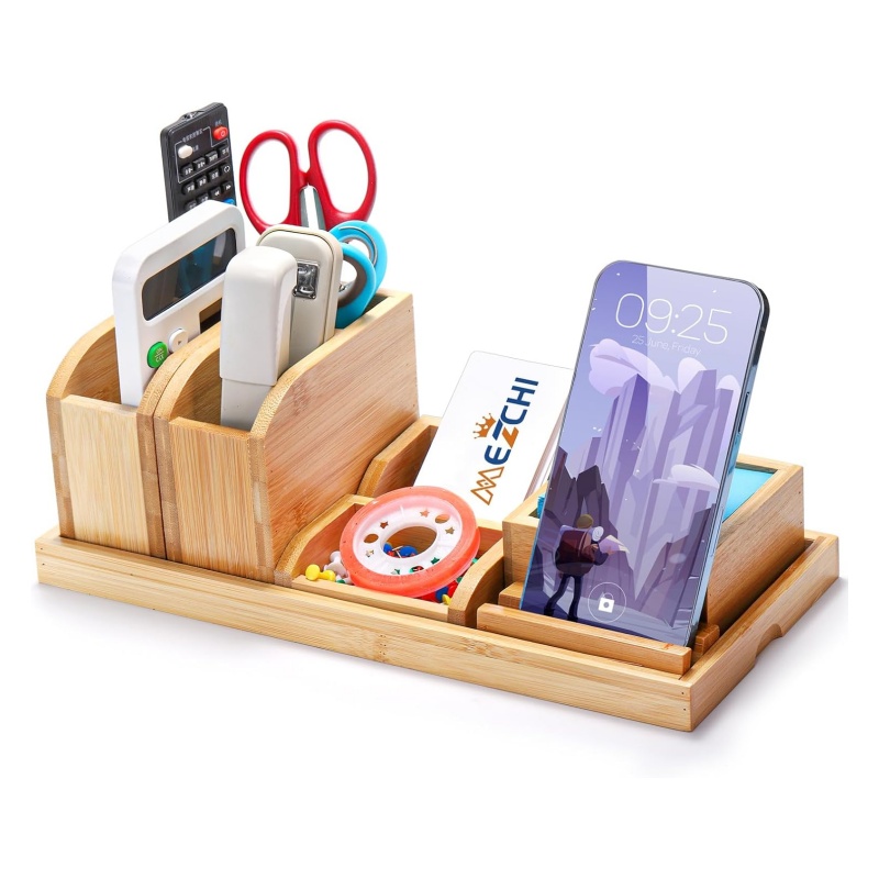 Bamboo pen holders reject the messy feeling on the desktop