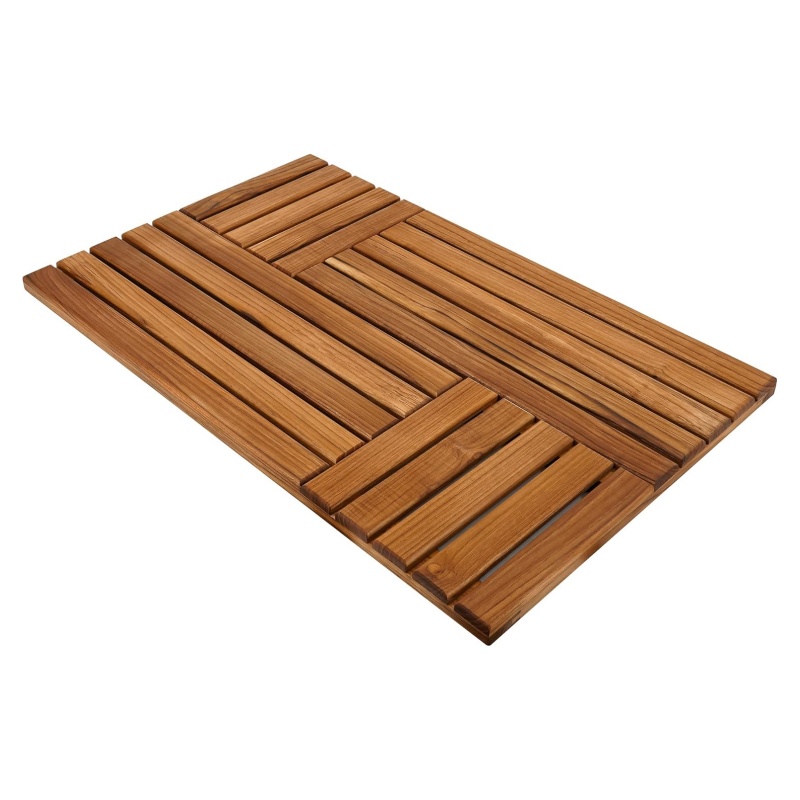 Non Slip Wood Bath Mat Shower Mat for Bathroom