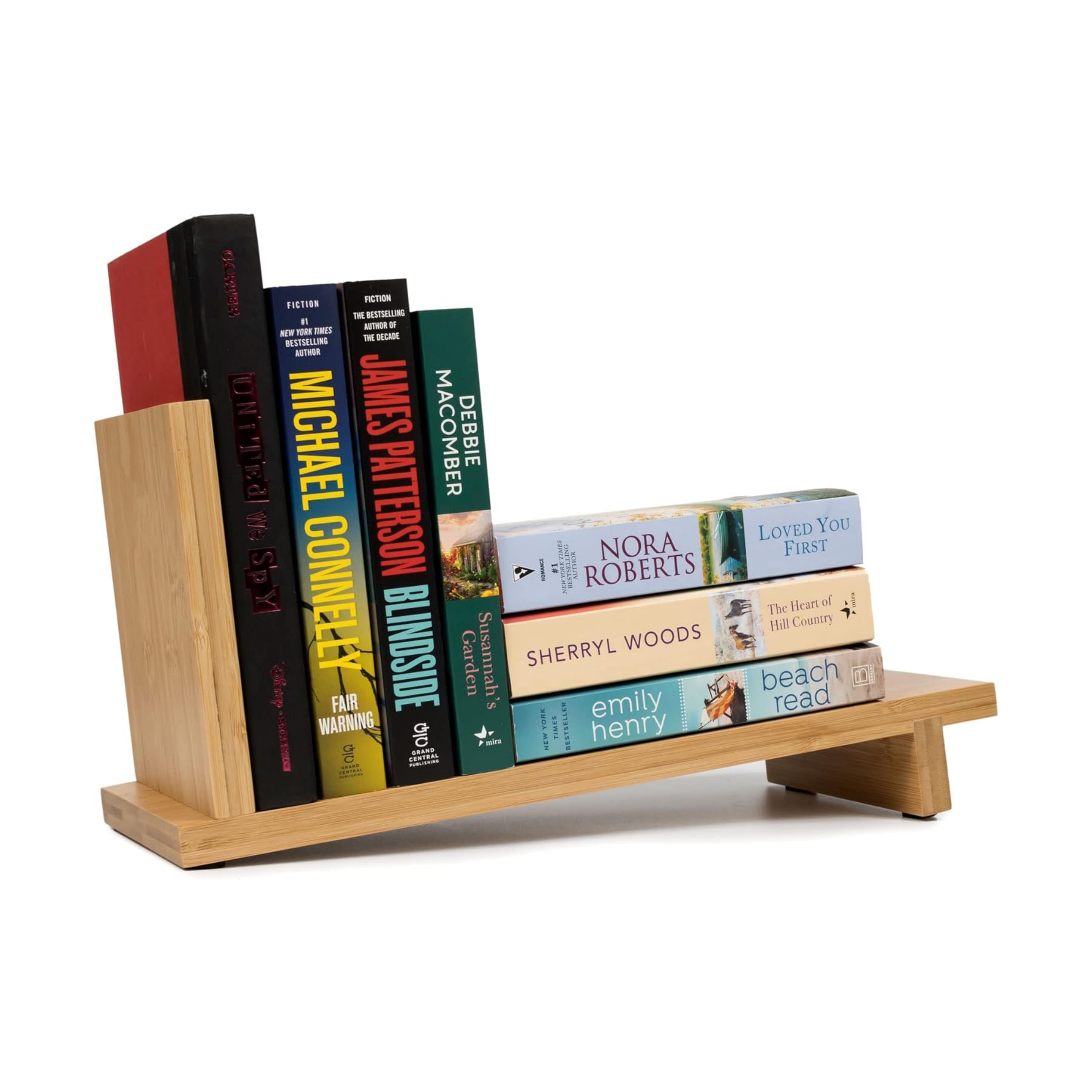 Desktop Bamboo Bookshelf Desk Organizer Book End