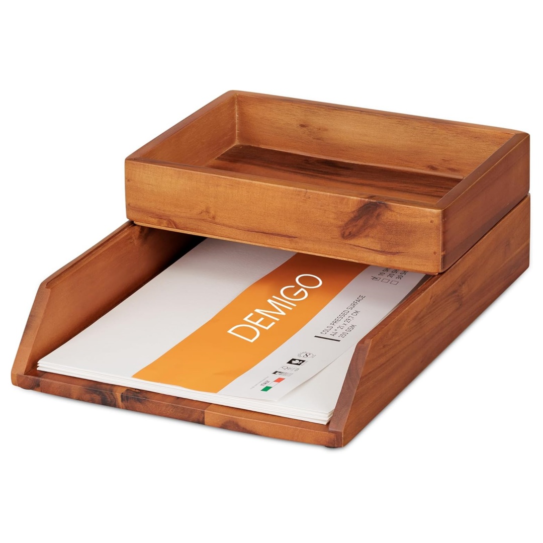 Acacia Wood Round Serving Bowl for Pasta Fruits Salads