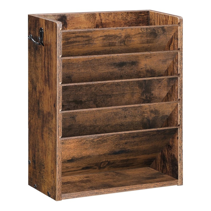 Wooden file organizer creates an ideal space for efficient office work