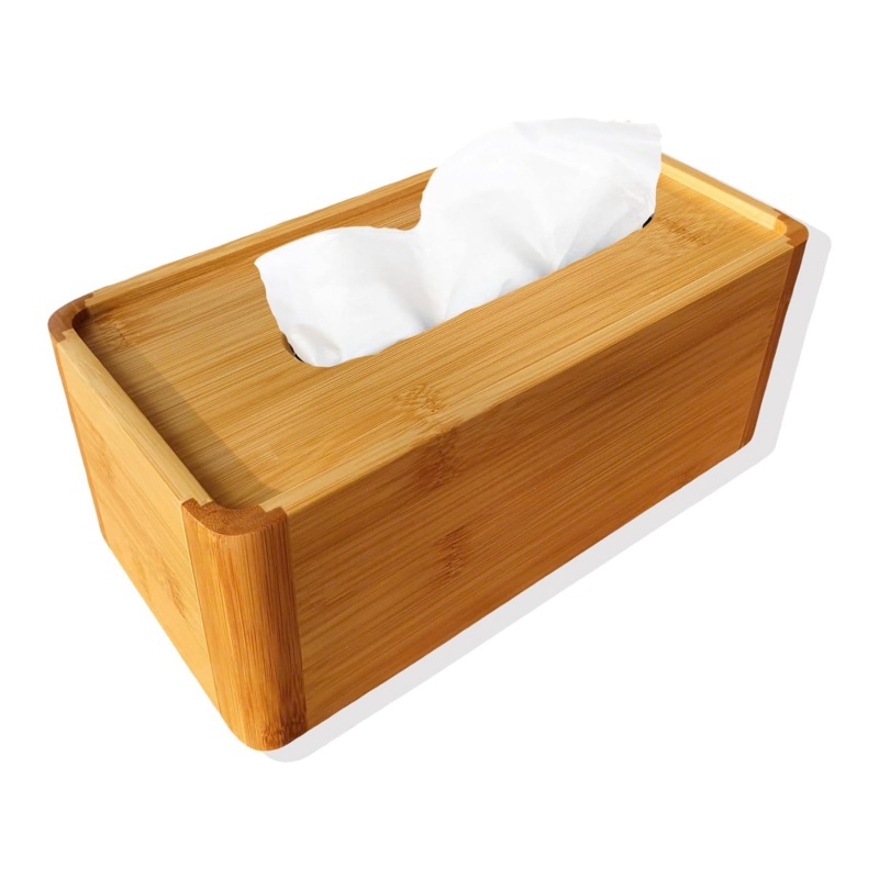 The unique design style of bamboo tissue boxes adds points to your home