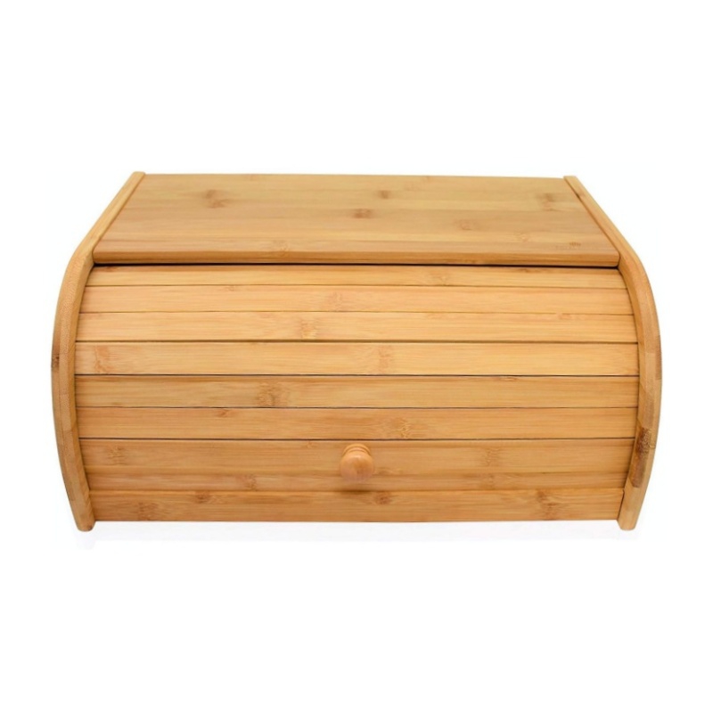 Bamboo bread boxes make home storage more artistic and practical