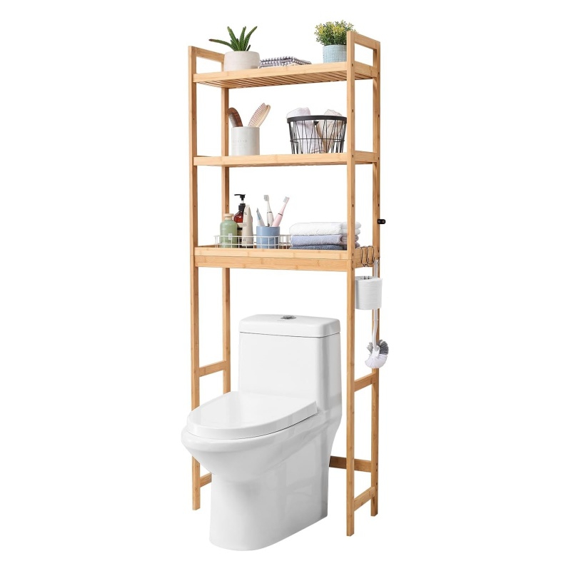 Bamboo storage racks help you achieve a reasonable layout of your home space