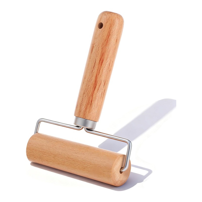 A short wooden rolling pin is just right for daily baking