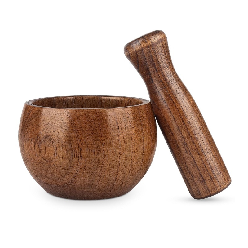 Why is a wooden mortar an essential tool for cooking enthusiasts
