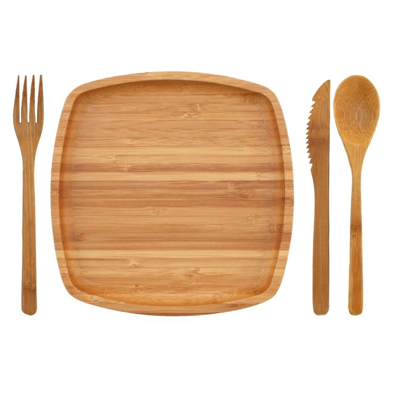 Bamboo cutlery sets the table like a work of art