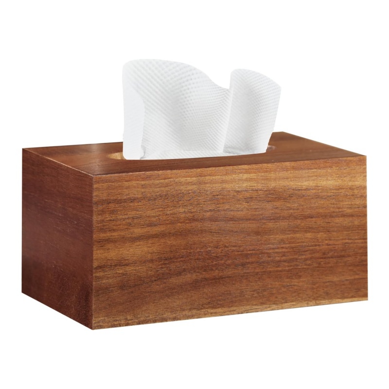 The eco-friendly and aesthetic design of wooden tissue boxes is favored