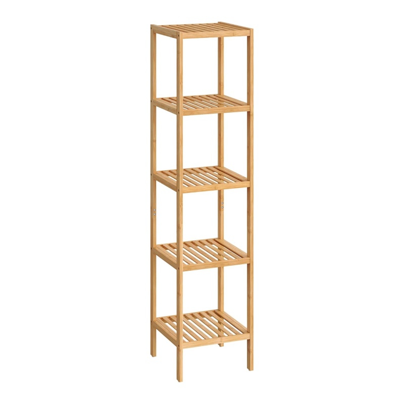 The bamboo storage rack makes life more orderly and tidy.