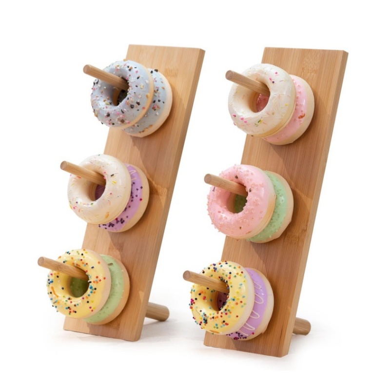 The bamboo dessert shelves exude a sense of luxury