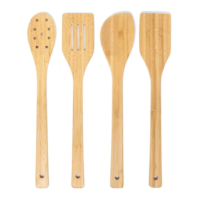 The bamboo spatula is super convenient for tossing and stir-frying