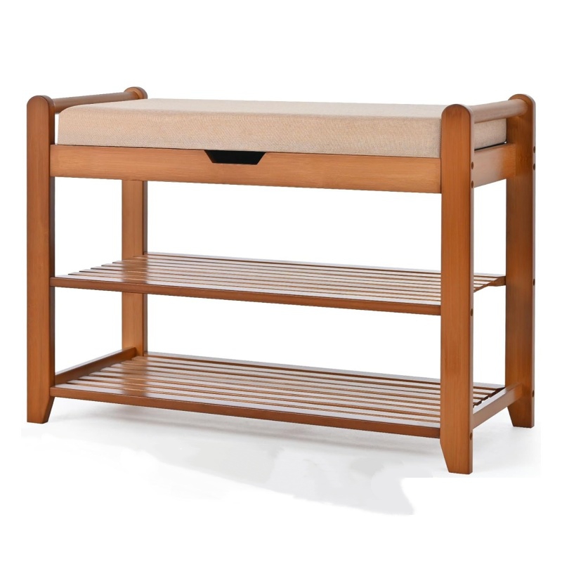 The bamboo shoe stool is a versatile small piece of furniture for the entrance hall