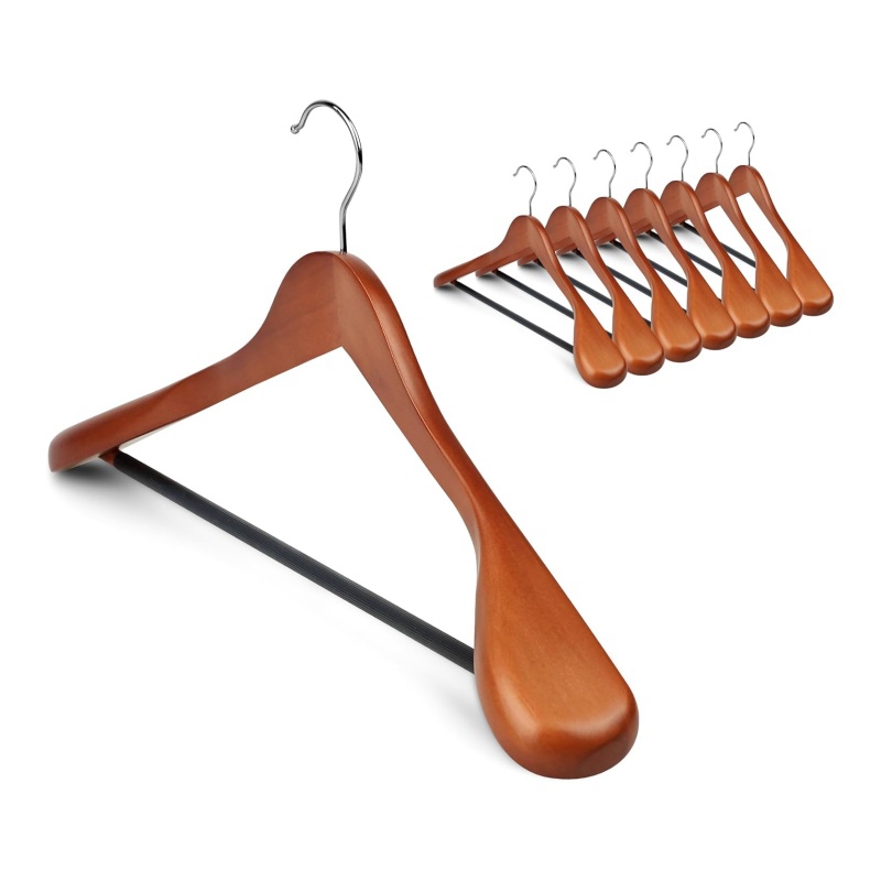 The significant role of wooden hangers in organizing the wardrobe
